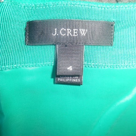 J Crew Bright Kelly Green Emerald Classic Mini Work Casual Wool Skirt 14275 Smal - Picture 6 of 7